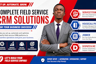 setup servicetitan, housecall pro, jobber for field service CRM