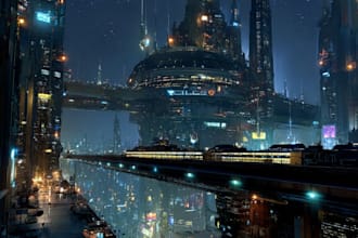 create environment concept art or sci fi illustration