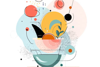 create abstract illustration for your business