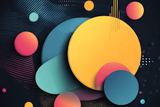 draw abstract murals illustrations design