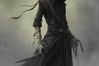 draw fantasy horror characters for games and books
