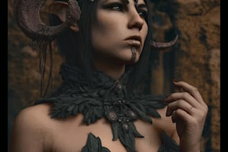 paint a dark fantasy portrait