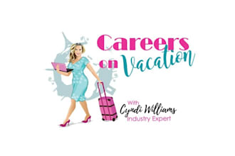 design beach travel careers on vacation logo