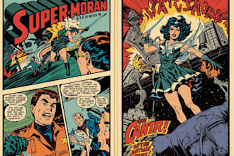 draw comic pop art portrait