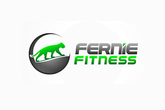design animal awesome fitness studio logo