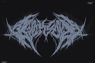 design a doom metal logo with a slow, heavy aesthetic