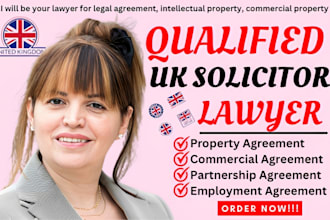 be lawyer for legal agreement, intellectual property, commercial property