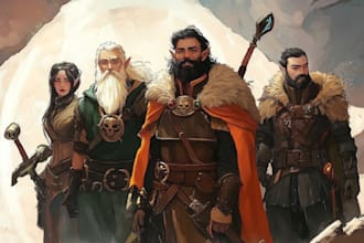 draw dnd character art fantasy scifi illustration for you