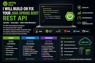 build or fix your java spring boot rest API