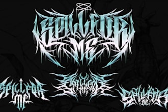 draw a raw, crust punk inspired metal logo