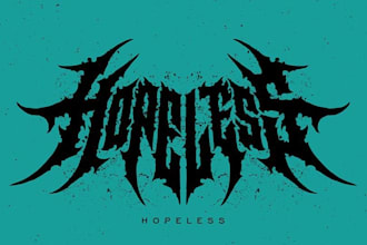 design a dark streetwear logo with metal aesthetics