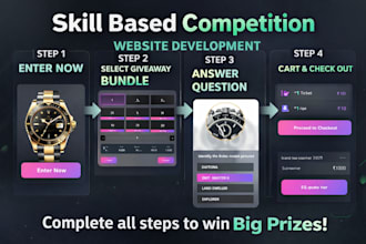 create a skill based or raffle competition platform with payment system