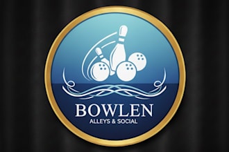 design a striking and professional bowling logo