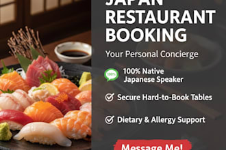 make restaurant reservations in japan for you