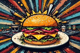design food pop art of your food pop art