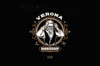 design outstanding barber shop, barber, spa and beauty salon logo