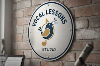 design a logo for vocal lessons or singing schools