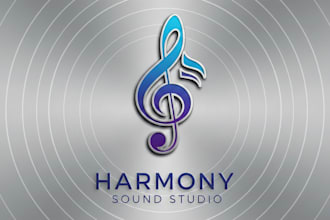 design a professional musical note logo for your brand