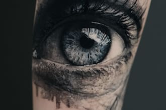 do stunning pet tattoo design in line art