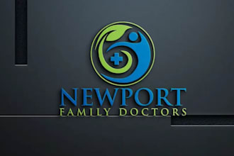 do modern medical dental healthcare fitness logo design