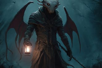 create creepy dark fantasy character illustrations