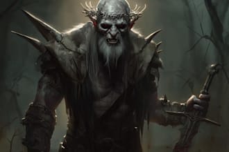 draw scary fantasy characters and horror creatures