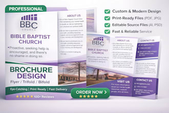 design a flyer, bifold, trifold, brochure, poster or leaflet