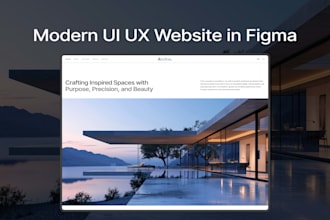 design modern UI UX website in figma with user centered design