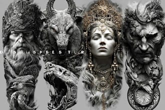 create tattoo designs, dark art, and horror images