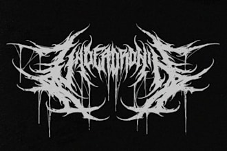 design an illegible black metal logo for your project