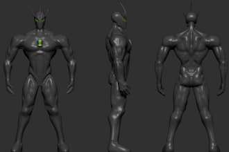 do high quality 3d sculpt for 3d printing