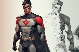 superhero character for comics
