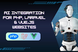 integrate ai features into your PHP laravel vuejs  website