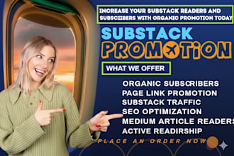 organic substack promotion, substack page link promotion to boost subscribers