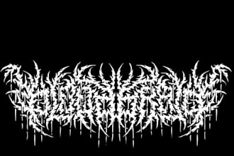 create a slamming guttural logo for death metal bands