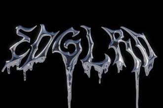 liquefy your brand into a 3d chrome metal logo