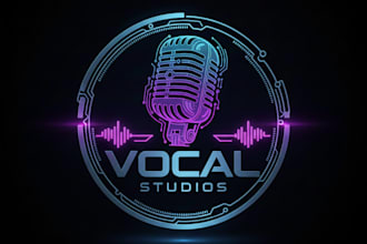 create a modern microphone logo for music or podcast