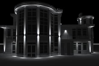 modern interior and exterior lighting and 3d stage lighting in dialux evo agi32