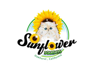 create professional and specially sunflower logo design