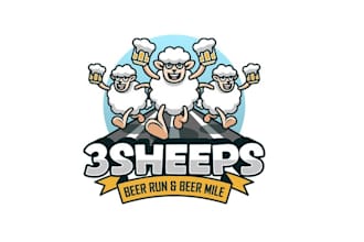 design beer mile include sheep logo