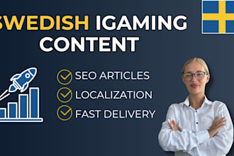 write swedish igaming SEO content for online platforms and websites