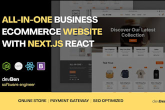 build all in one business ecommerce website nextjs react