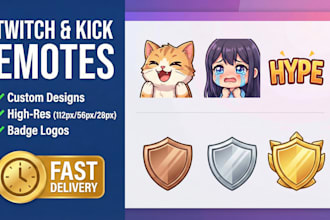 create custom emotes, sub badges, and badge logo for streamers and vtubers