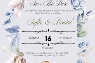 design elegant invitation card and animated invitation video