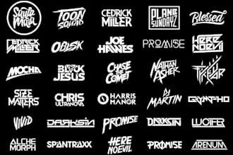 do dj, music, band, edm, typography logo