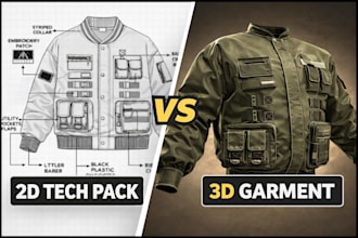 turn your tech pack into realistic 3d garment renders