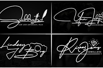 do handwritten, scripted, signature, calligraphy, cursive logo