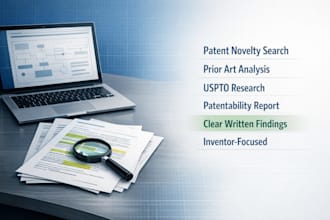 conduct a patent novelty search and write a patentability report