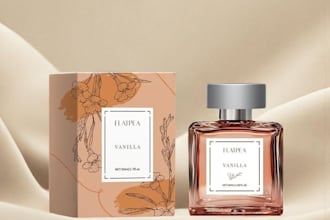 create luxury cosmetic, logo and perfume packaging with custom label