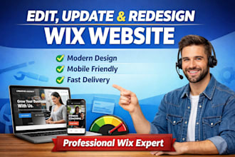 edit, update and redesign your wix website professionally
